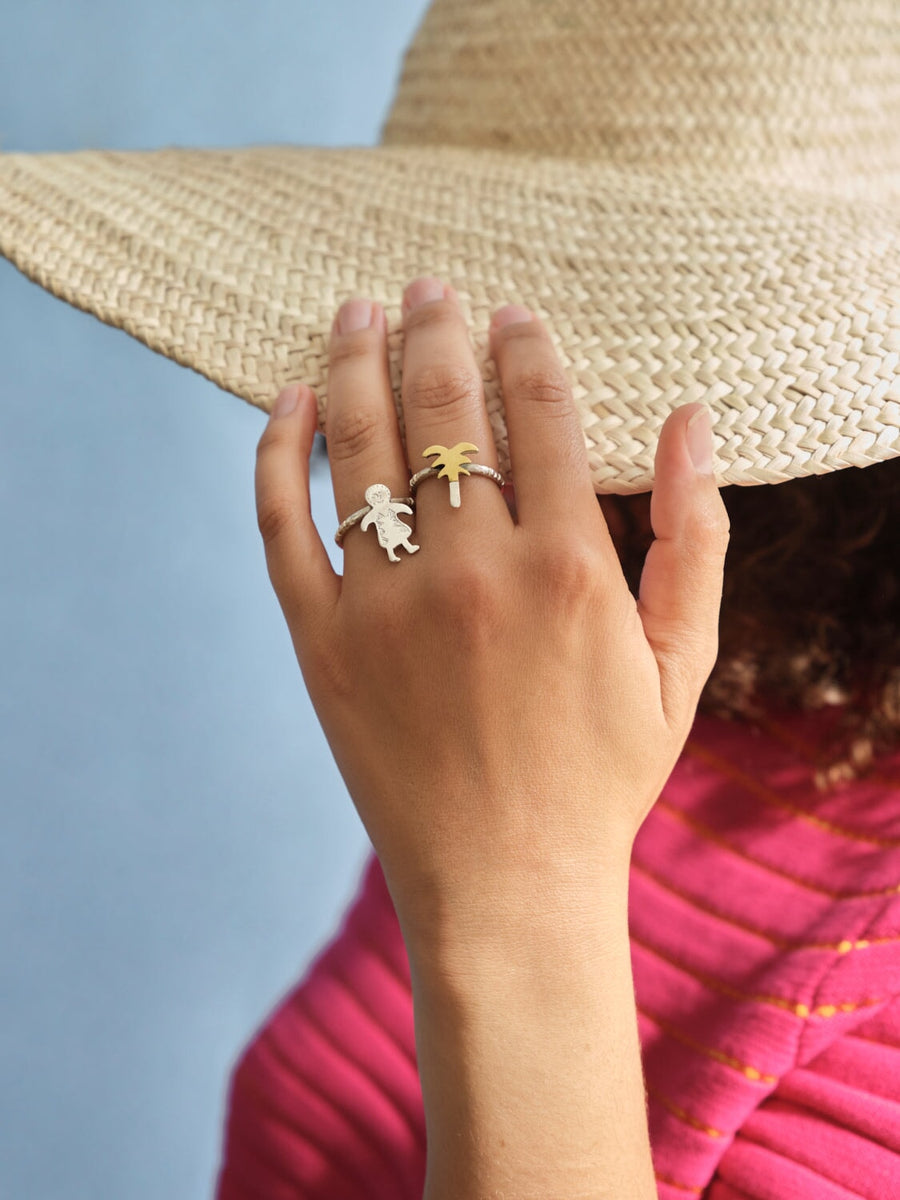 Bague cocotier BAGUE ombre claire