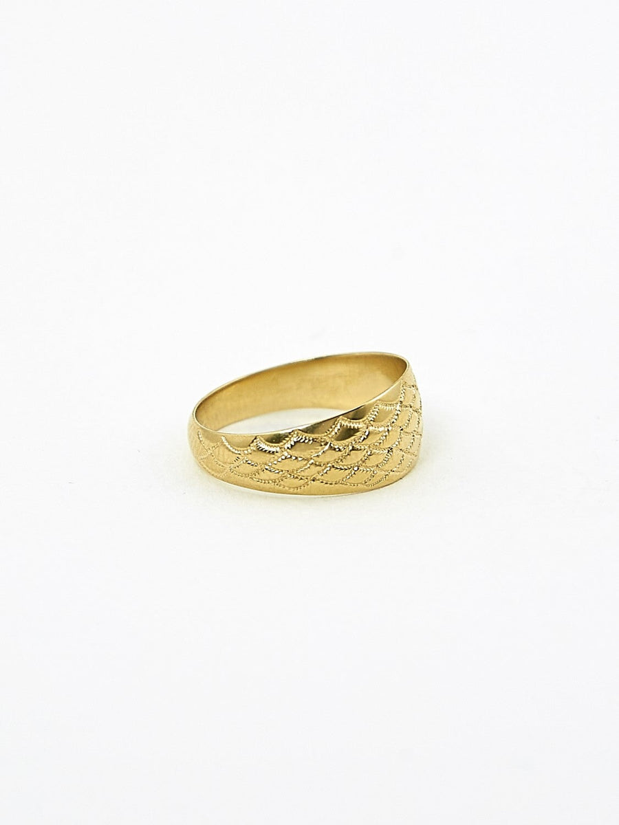 Bague Ecaille ronde vermeil BAGUE ombre claire 