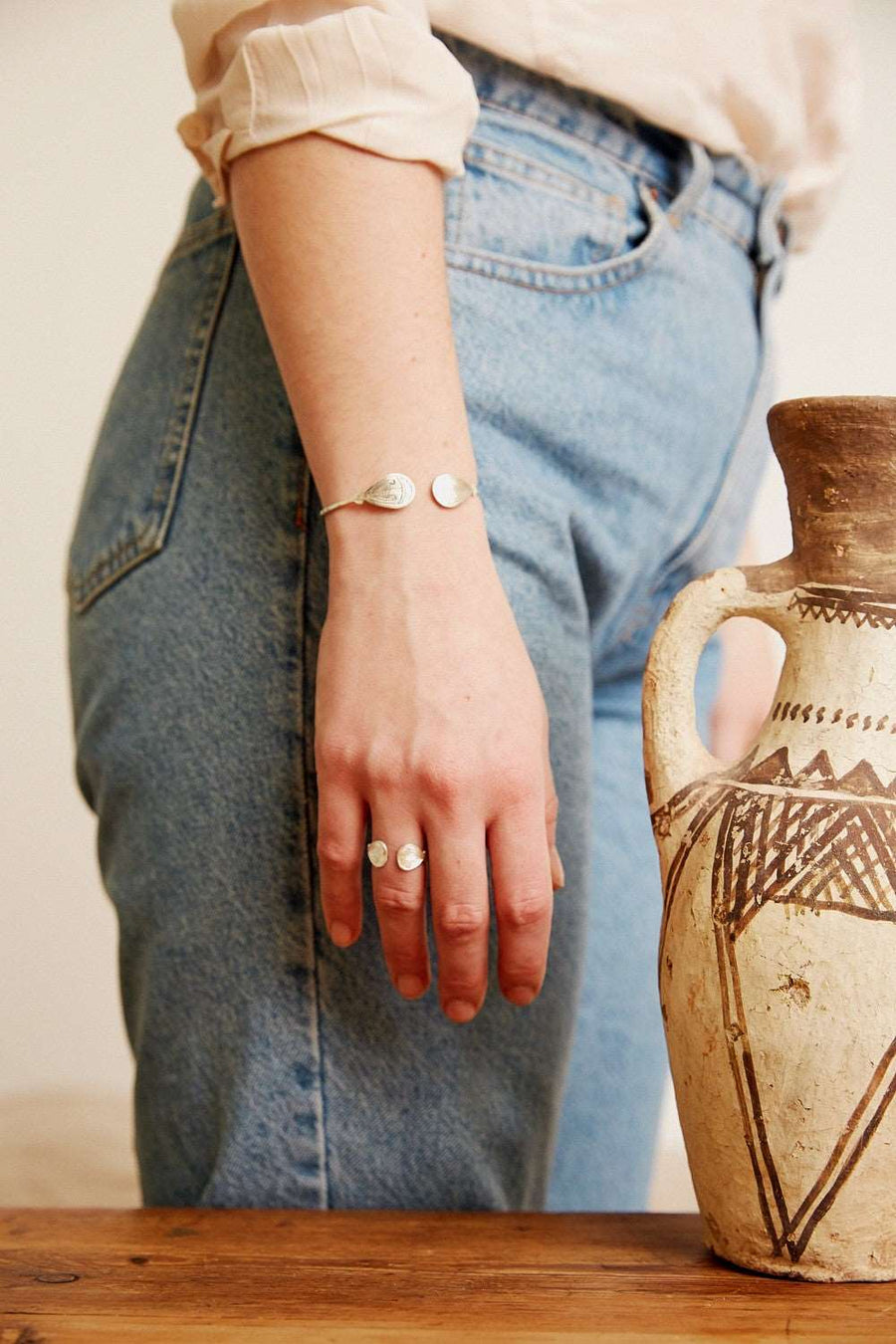 Bague palmette vermeil BAGUE ombre claire