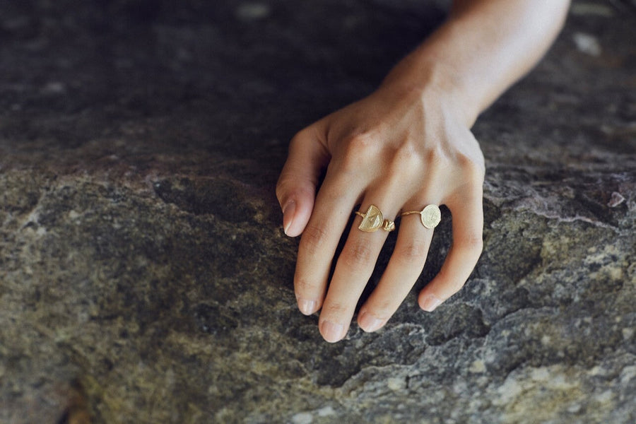 BAGUE RONDE BAGUE ombre claire 