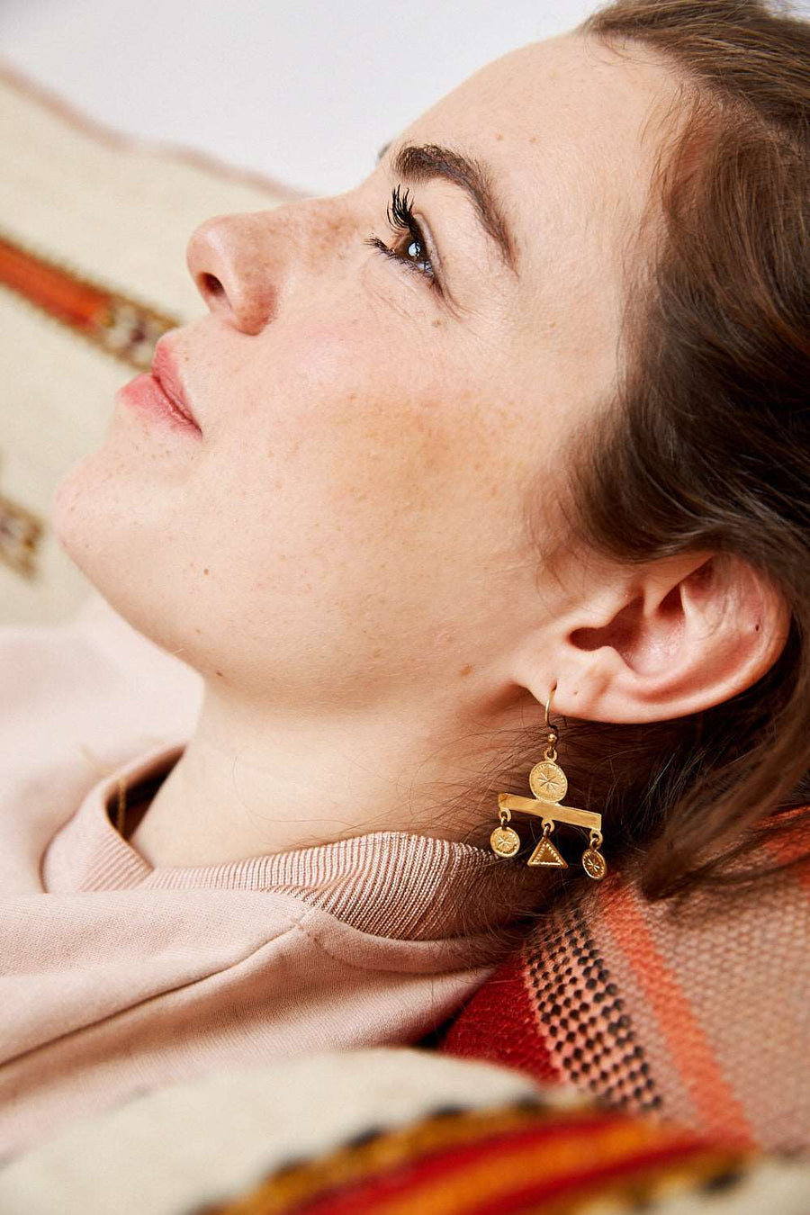 Boucles Antiques Vermeil BOUCLES D'OREILLES ombre claire 