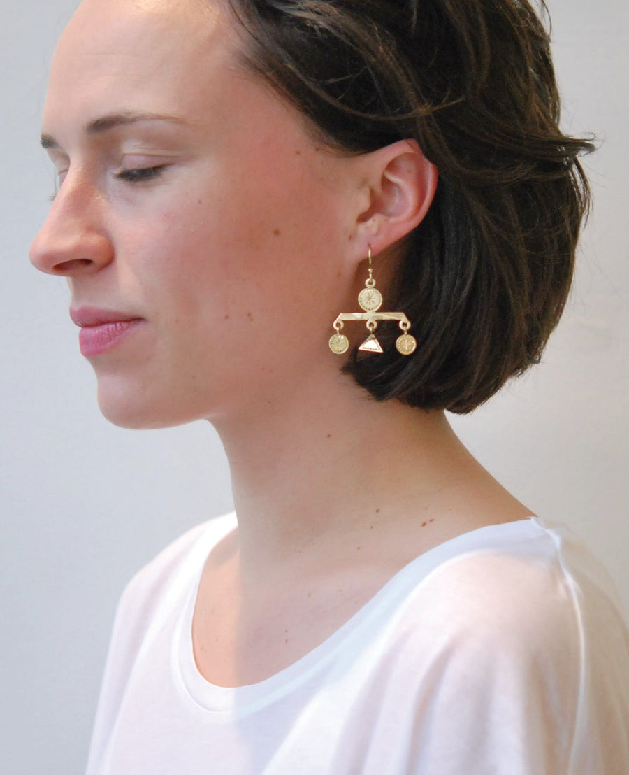 Boucles Antiques Vermeil BOUCLES D'OREILLES ombre claire 