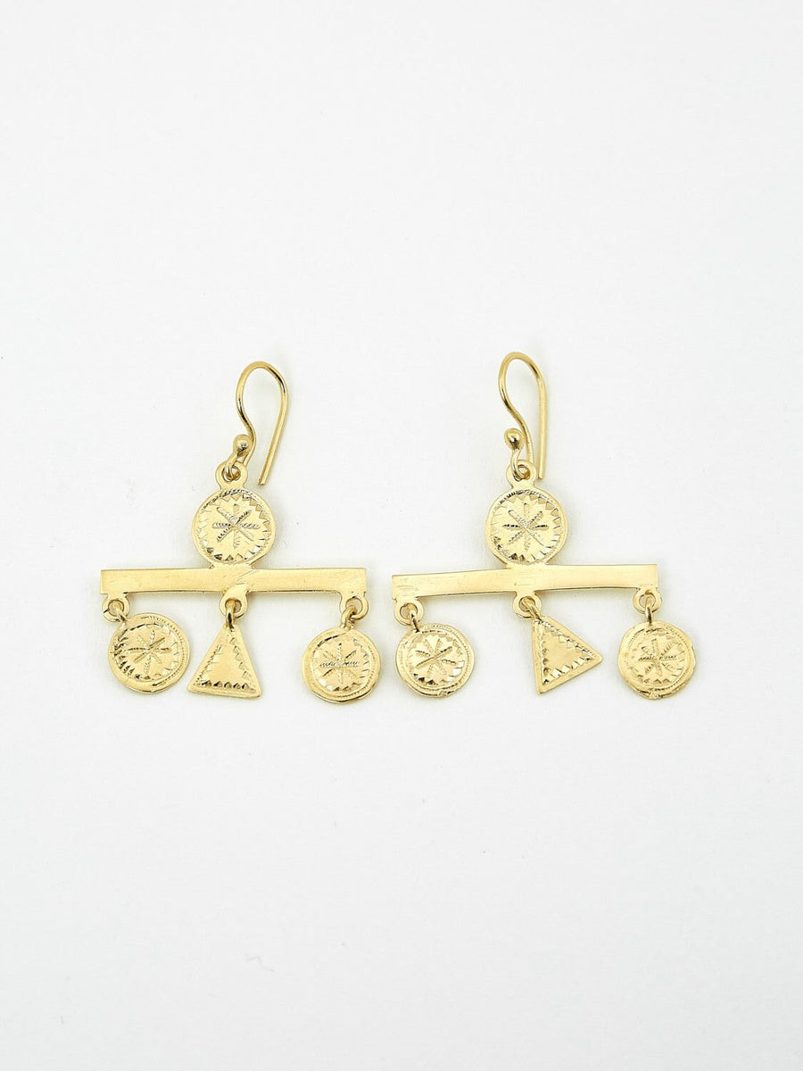 Boucles Antiques Vermeil BOUCLES D'OREILLES ombre claire 