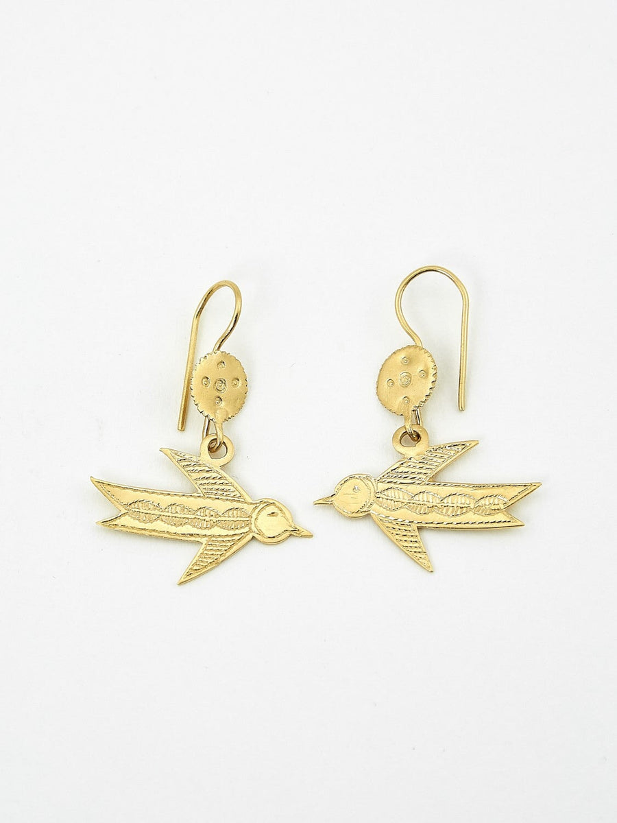 Boucles Hirondelles Vermeil BOUCLES D'OREILLES ombre claire 