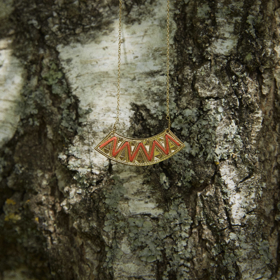 Collier Brodé vermeil COLLIER ombre claire 