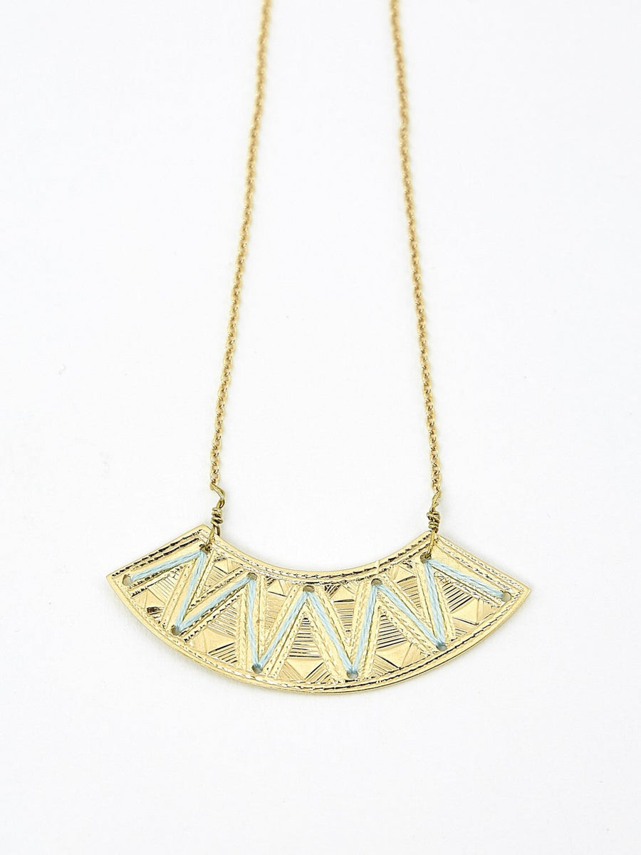 Collier Brodé vermeil COLLIER ombre claire 