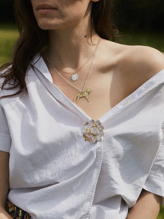 Collier Marguerite argent COLLIER ombre claire