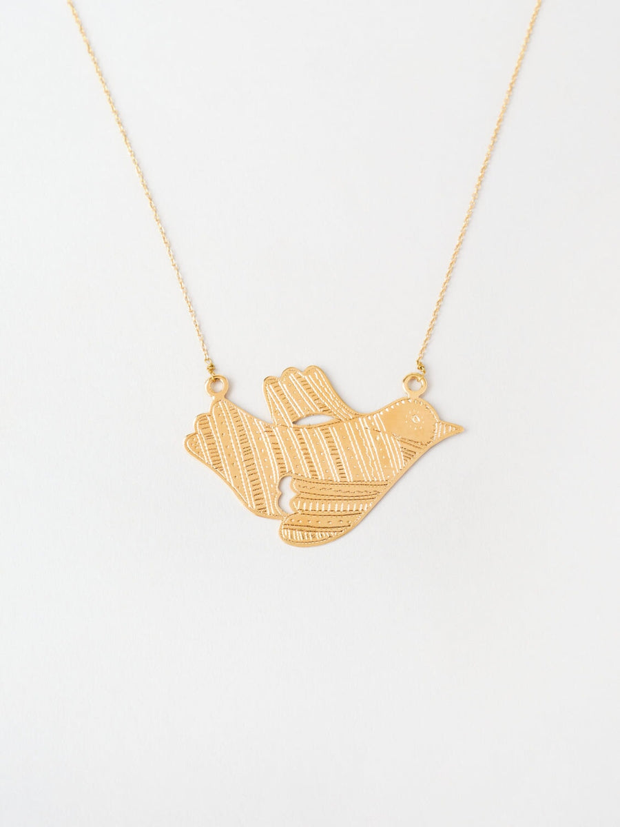 COLLIER PETIT OISEAU MIGRATEUR COLLIER ombre claire 