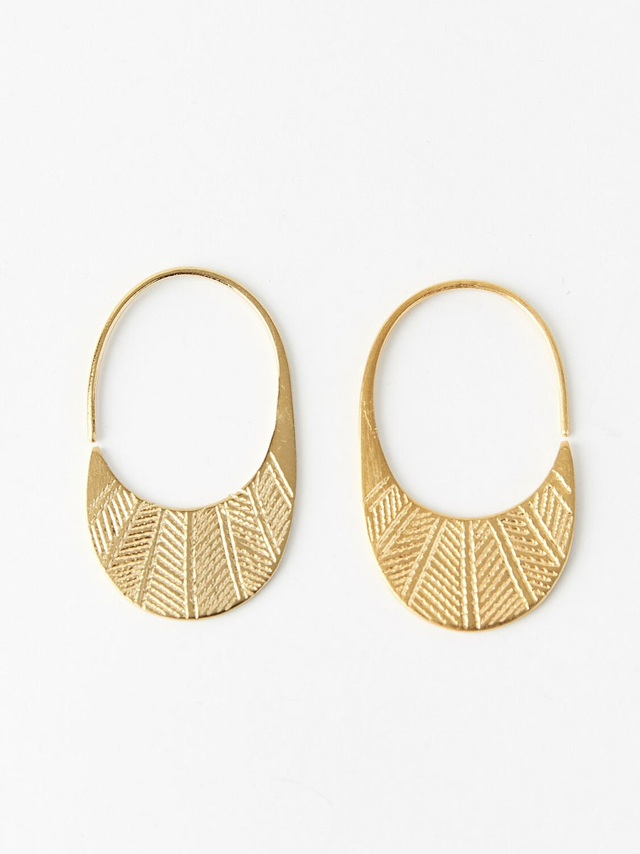 Créoles flèche vermeil BOUCLES D'OREILLES ombre claire 