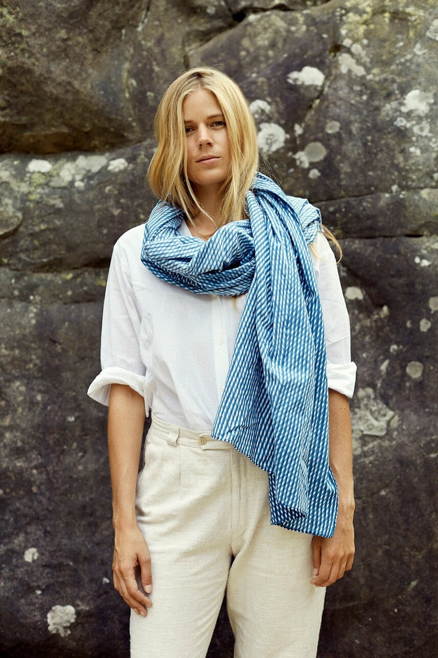 ETOLE AGADEZ coton echarpe ombre claire 