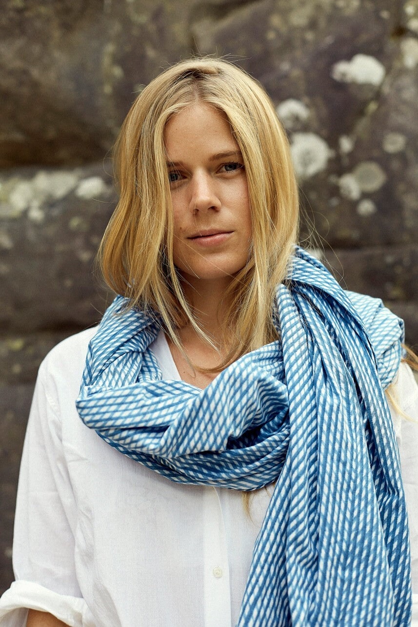 ETOLE AGADEZ coton echarpe ombre claire 