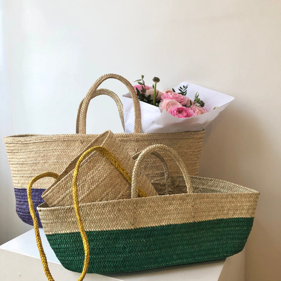 Long panier déco Hali CABAS ombre claire