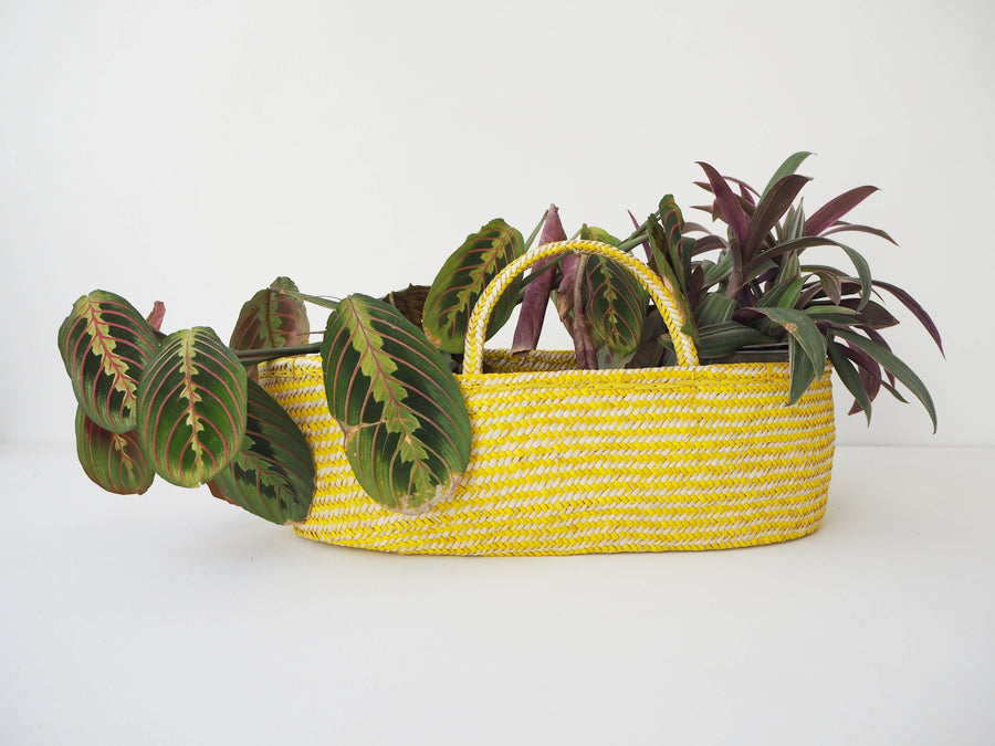 Long panier déco Hali CABAS ombre claire