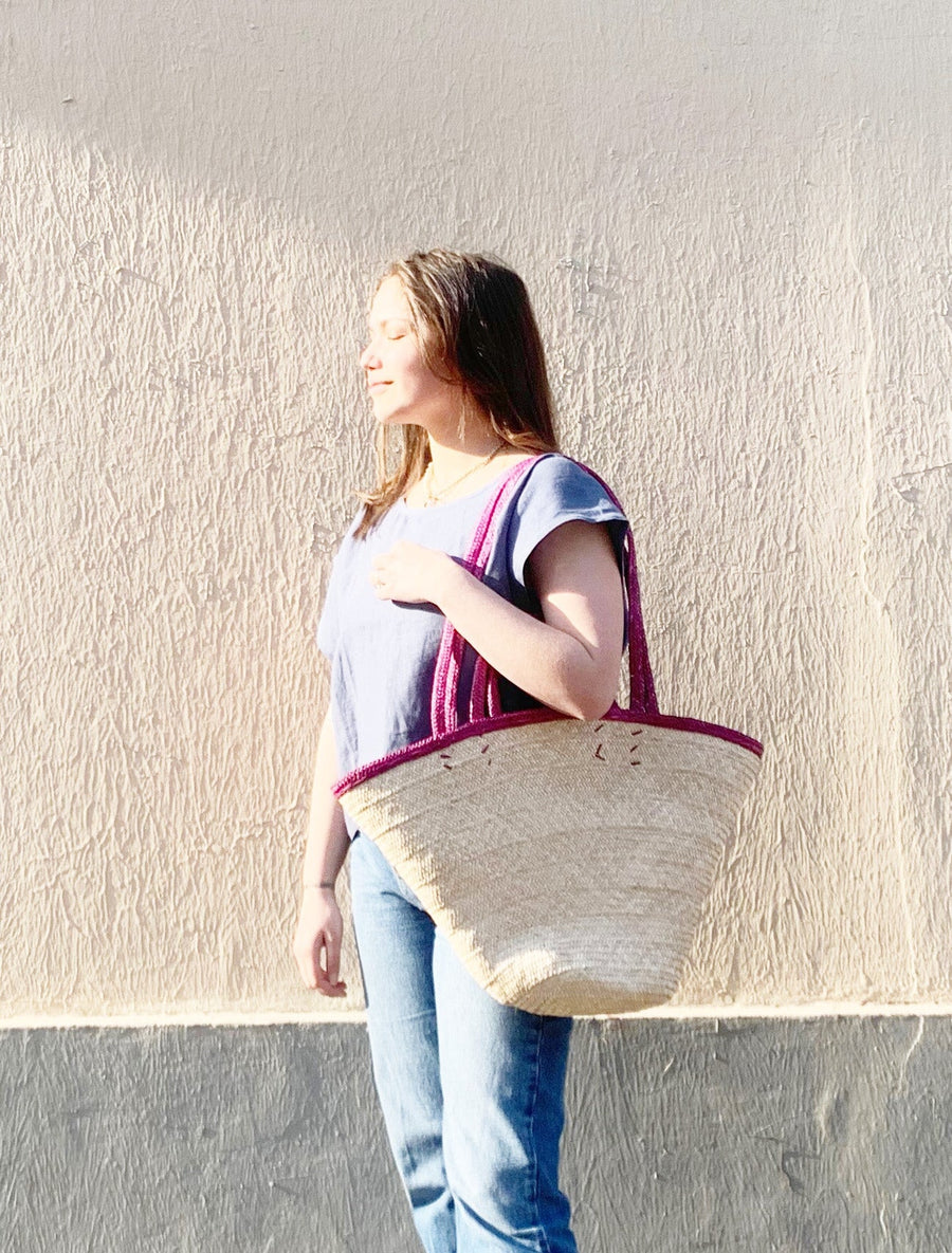 Panier de marché Mari double anse CABAS ombre claire