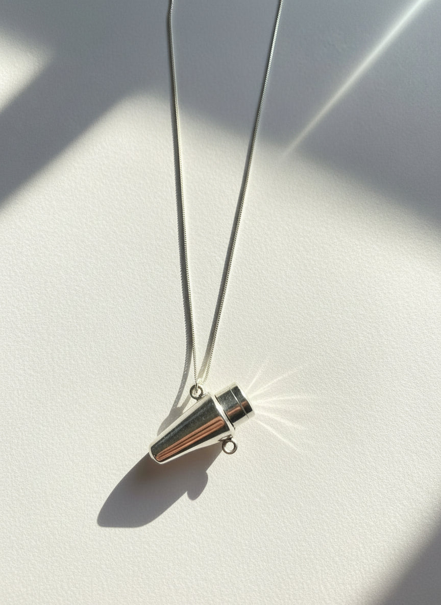 Pendentif salière en argent COLLIER ombre claire