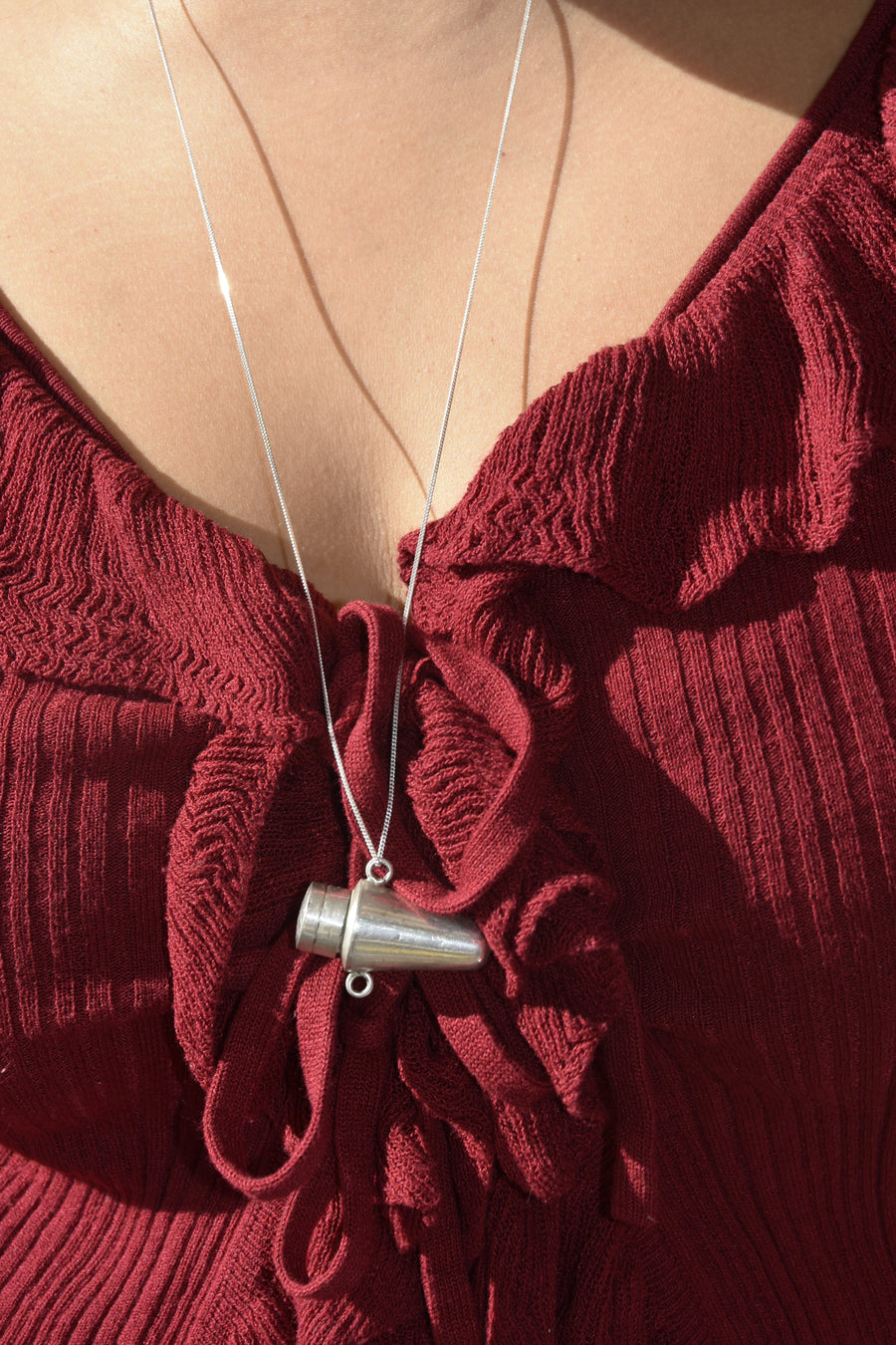 Pendentif salière en argent COLLIER ombre claire