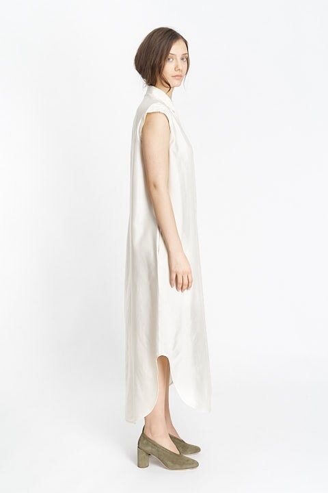 ROBE EN SOIE SAFARI ROBE ombre claire 