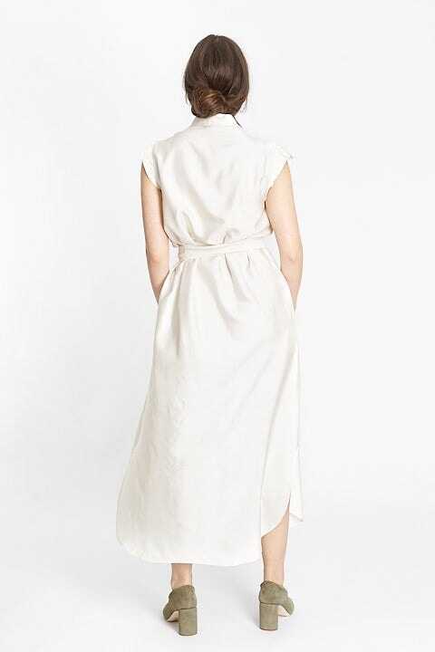 ROBE EN SOIE SAFARI ROBE ombre claire 