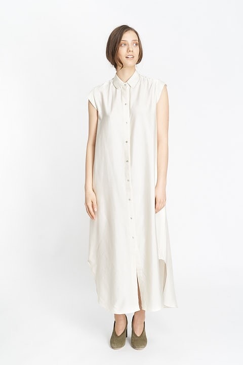 ROBE EN SOIE SAFARI ROBE ombre claire 