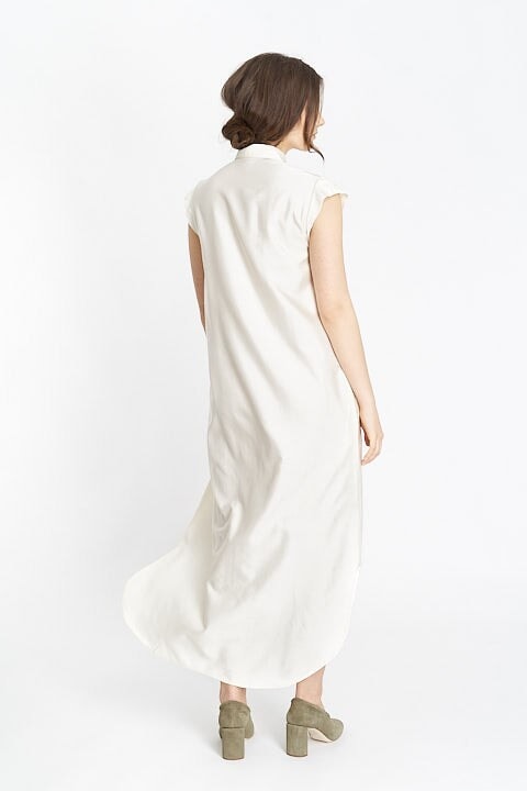 ROBE EN SOIE SAFARI ROBE ombre claire 