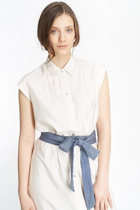 ROBE EN SOIE SAFARI ROBE ombre claire 