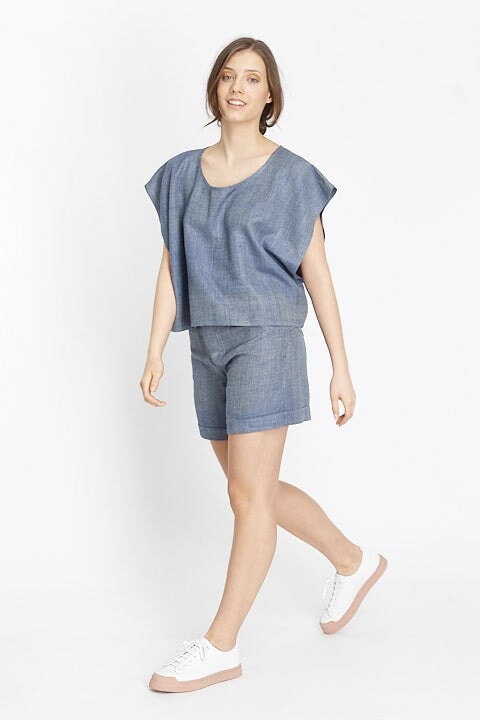 TOP EN LIN CARAVANE TOP ombre claire 