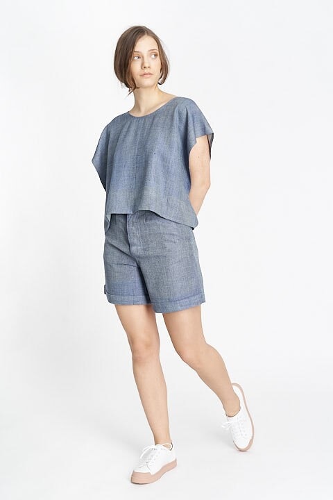 TOP EN LIN CARAVANE TOP ombre claire 